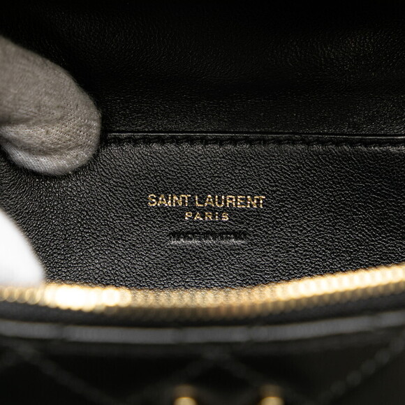 Saint Laurent Gaby Vanity Bag Shoulder Black Leather - Picture 8 of 9